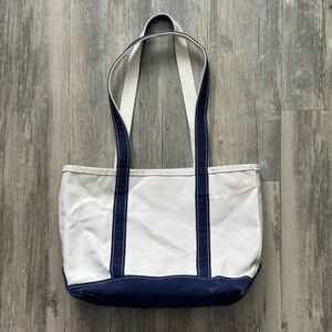 Vintage L.L. Bean Boat And Tote Blue Canvas Tote Bag